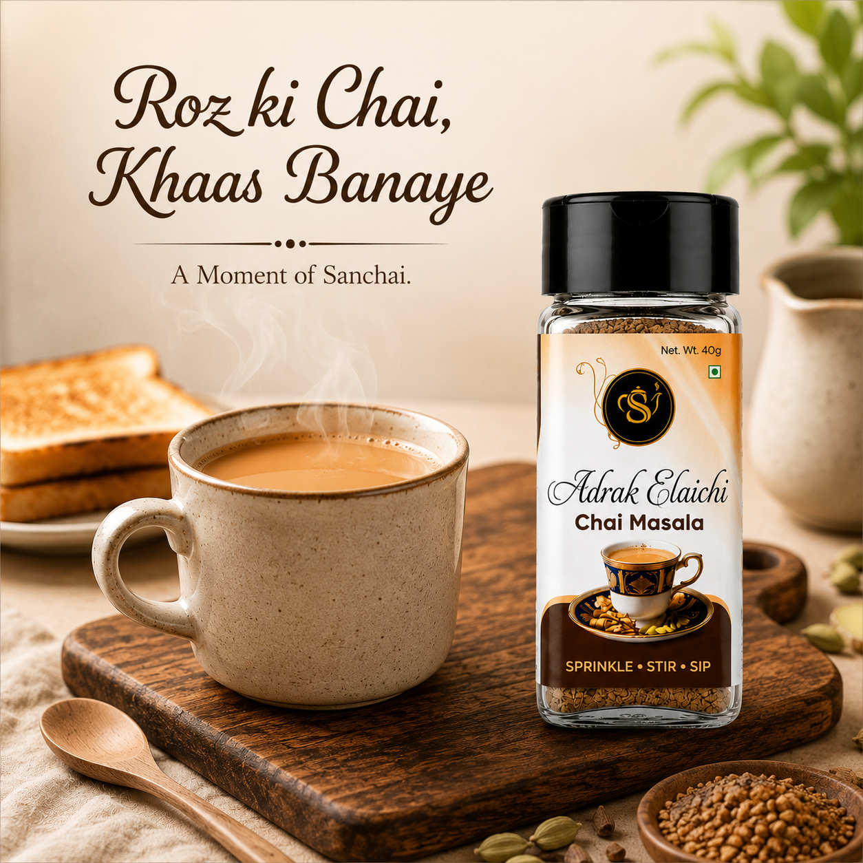 adrak elaichi chai masala