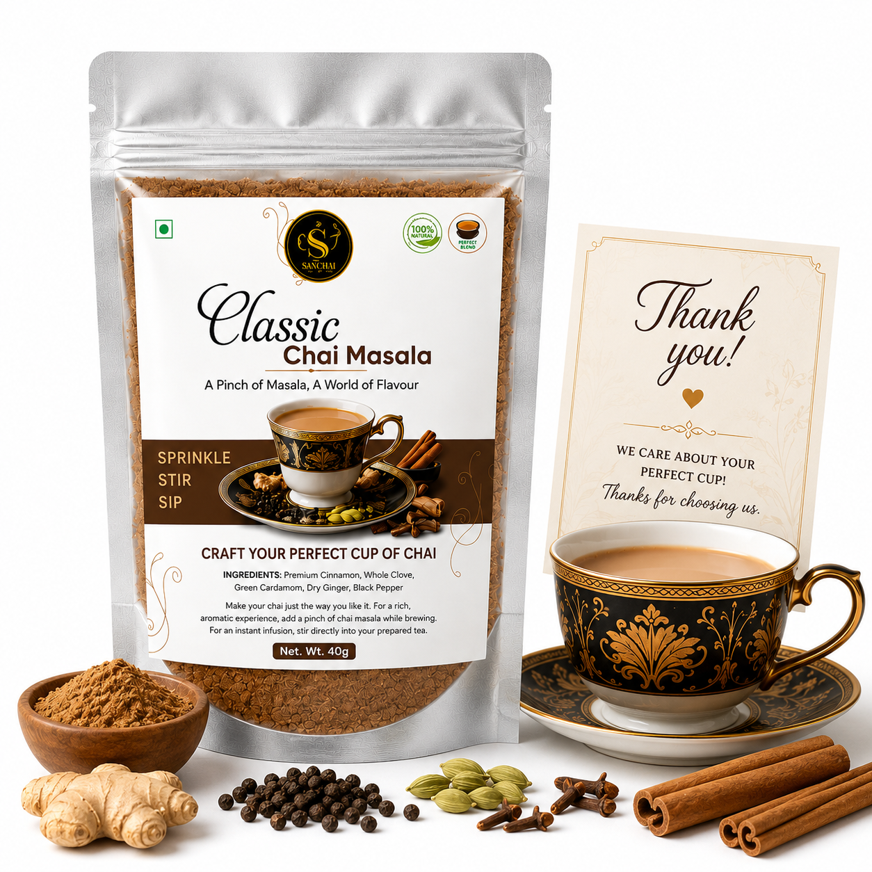 classic chai masala refill pack